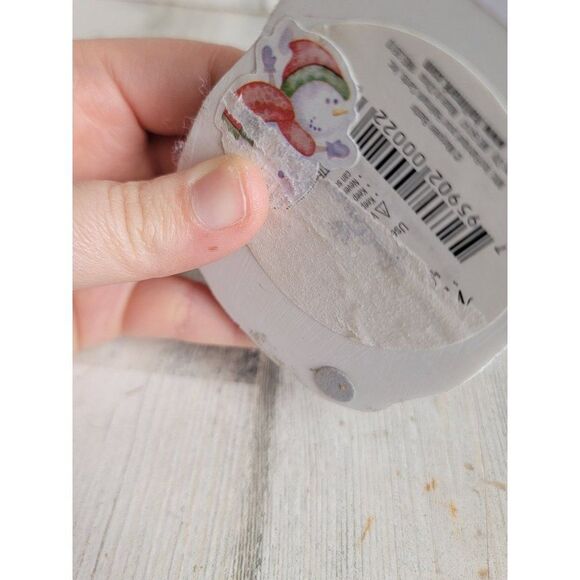 Hallmark snowman AS IS tealight candle holder glitter gardener - Picture 6 of 8